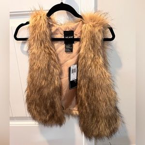 NWT faux fur vest